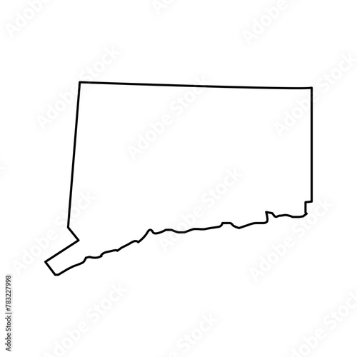 Connecticut outline map