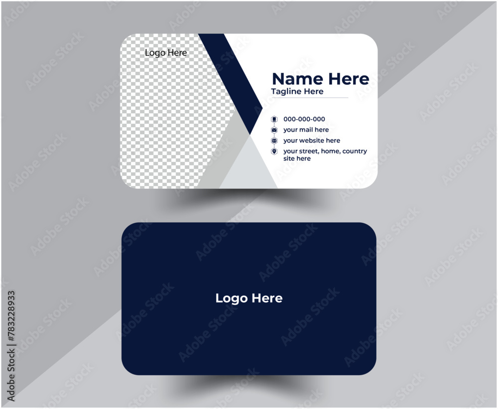 Creative and modern clean corporate name card and business card template. Vector illustration. 