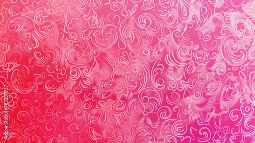 bright pink drawing paper, gradient barely visable exquisite ornate patterns