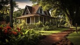 Vintage colonial homestead evoking the past