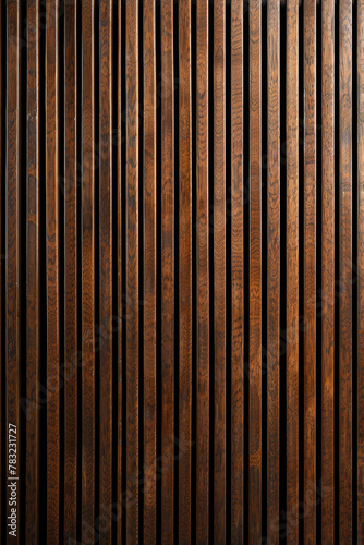 Brown Wood Slats with Varied Heights