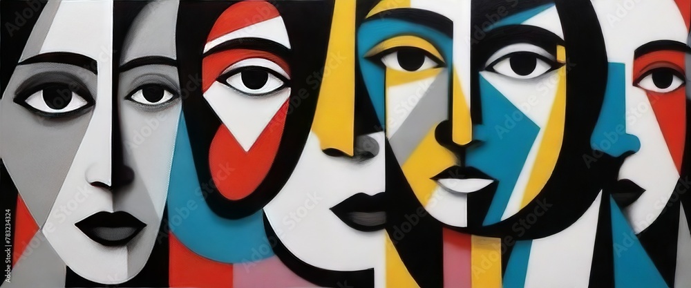 Abstract background with faces collage, colours elements, psychology. Abstract background with faces collage, colours elements, psychology.