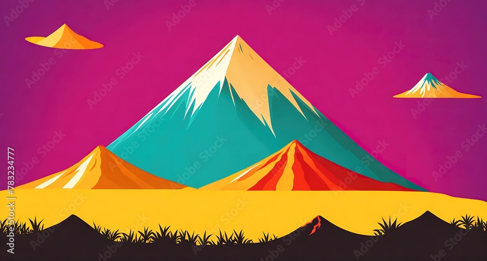 Colorful Mountain Range