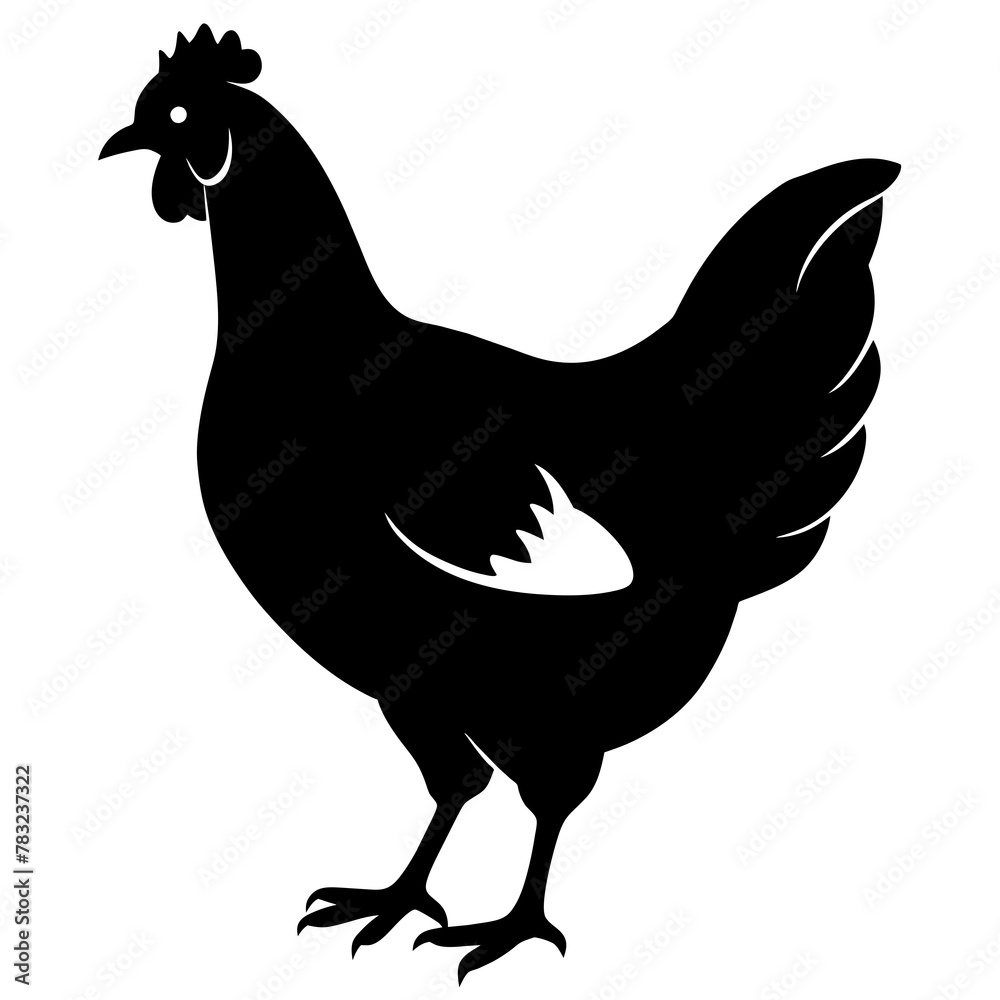 chicken-silhouettes-on-white-background chicken-silhouettes-on-white-background