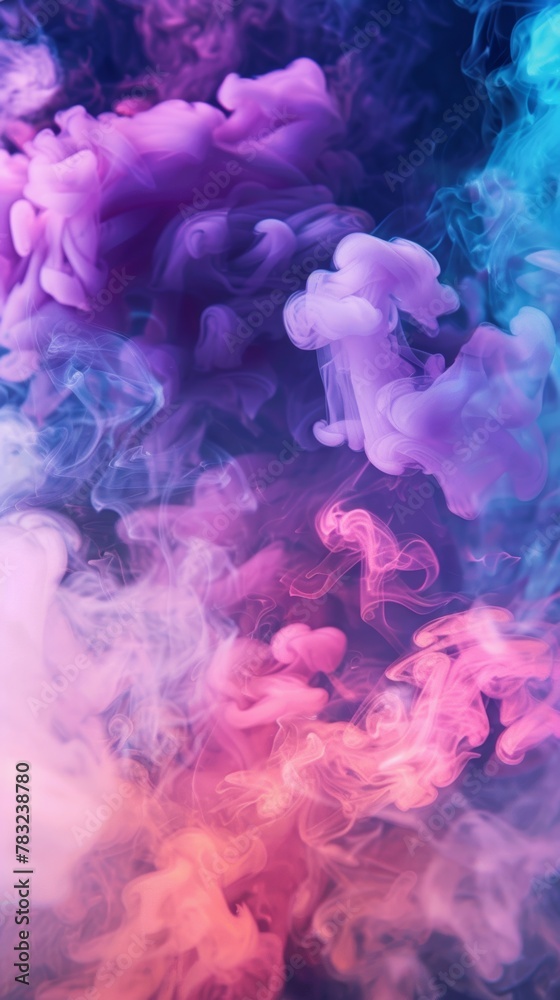 color full smoke on a black background. High quality photo, background, design, pattern, modern, bright, fog and smoke, illustration, art, abstract backgrounds, creativity