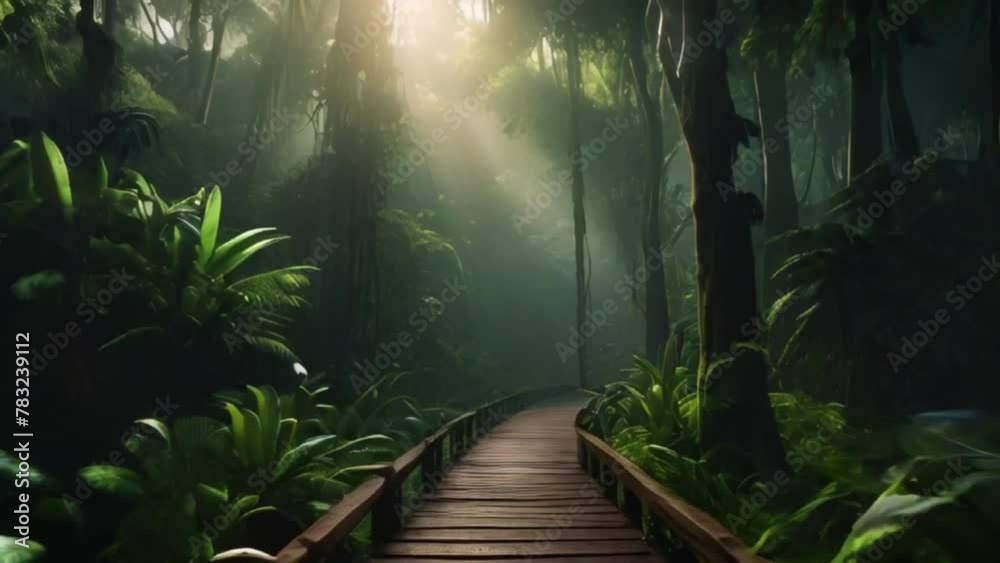 footage of views in a tropical forest