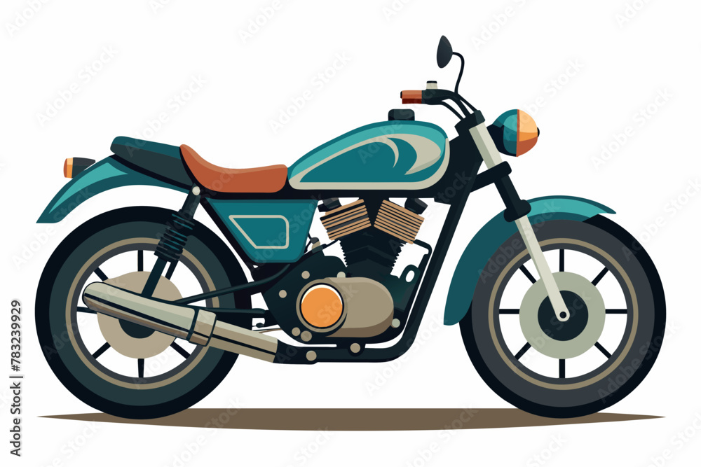 Obraz premium Motorcycle on white background