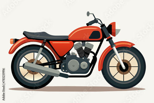 Motorcycle on white background