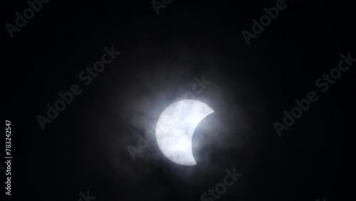 Total Solar Eclipse, Kerrville Texas, America, USA. Build up to totality. photo