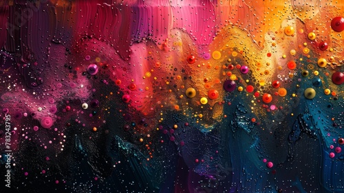 digital art   dots of colors  messy brushstroke  dark emtions  millions of dots  depression