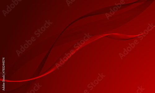 abstract red smooth lines wave curves on gradient background