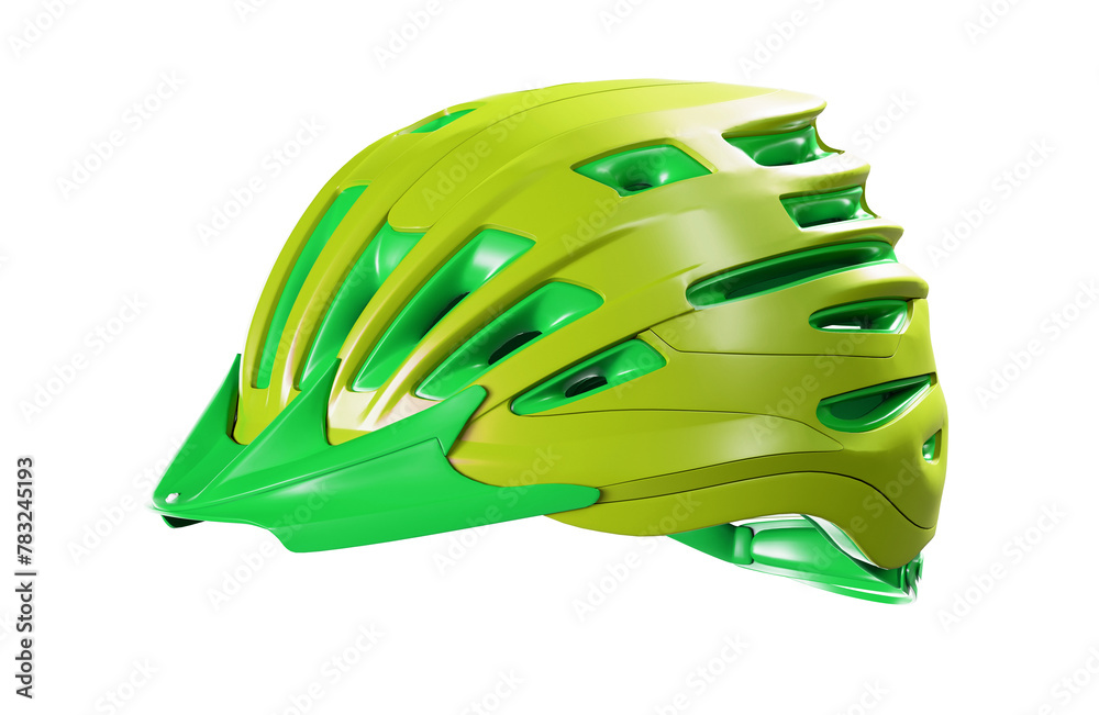 Fototapeta premium High resolution 3d render Orange moto helmet.