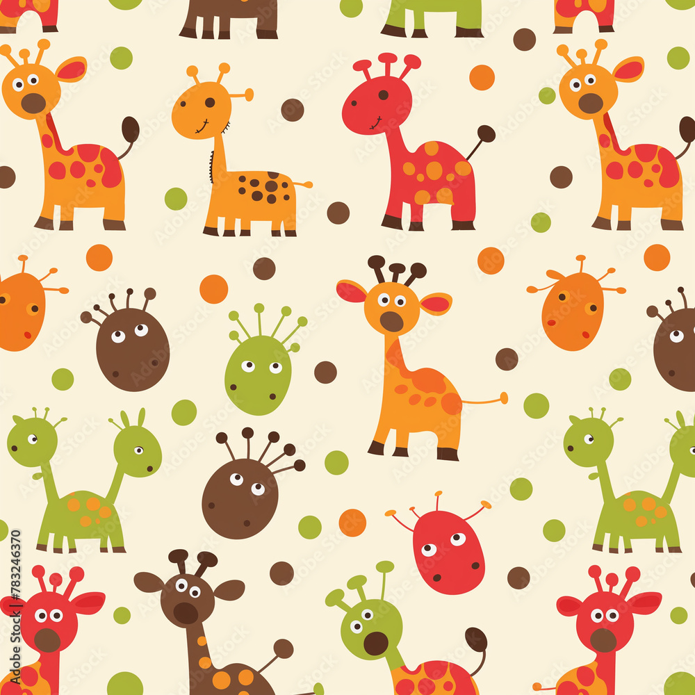 Fototapeta premium seamless pattern with animals