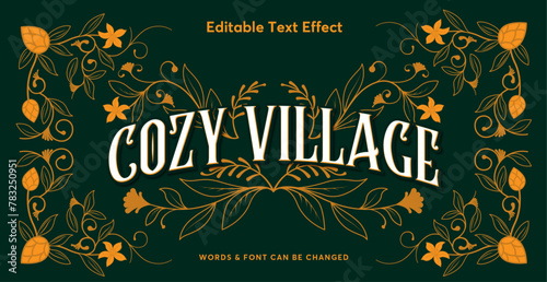 Antique text effect editable text style
