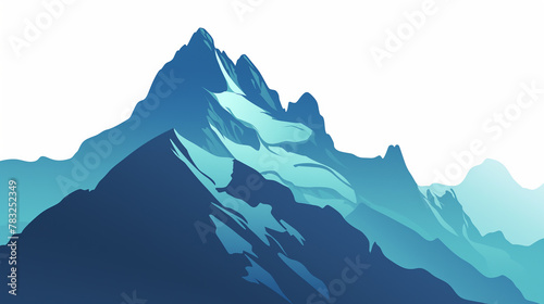 Montanha no fundo branco - Ilustração photo