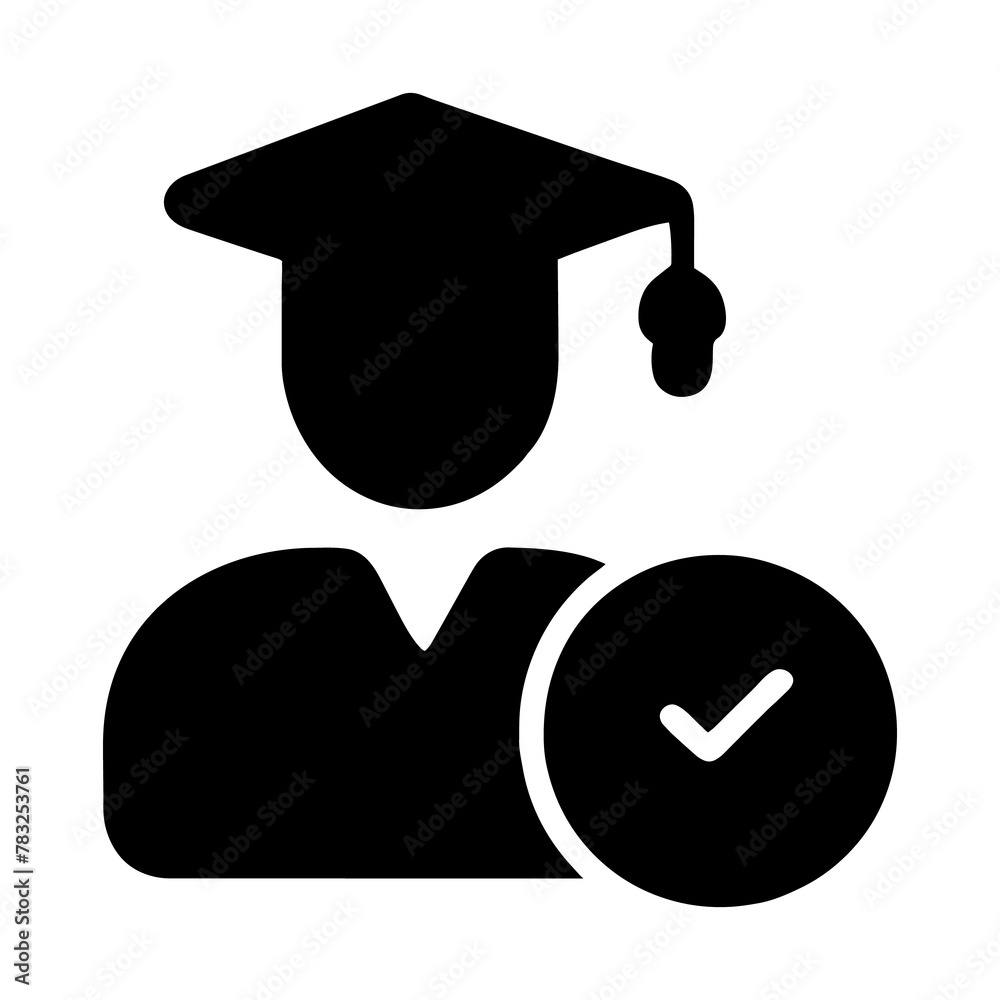 Graduated students icon silhouette transparent png