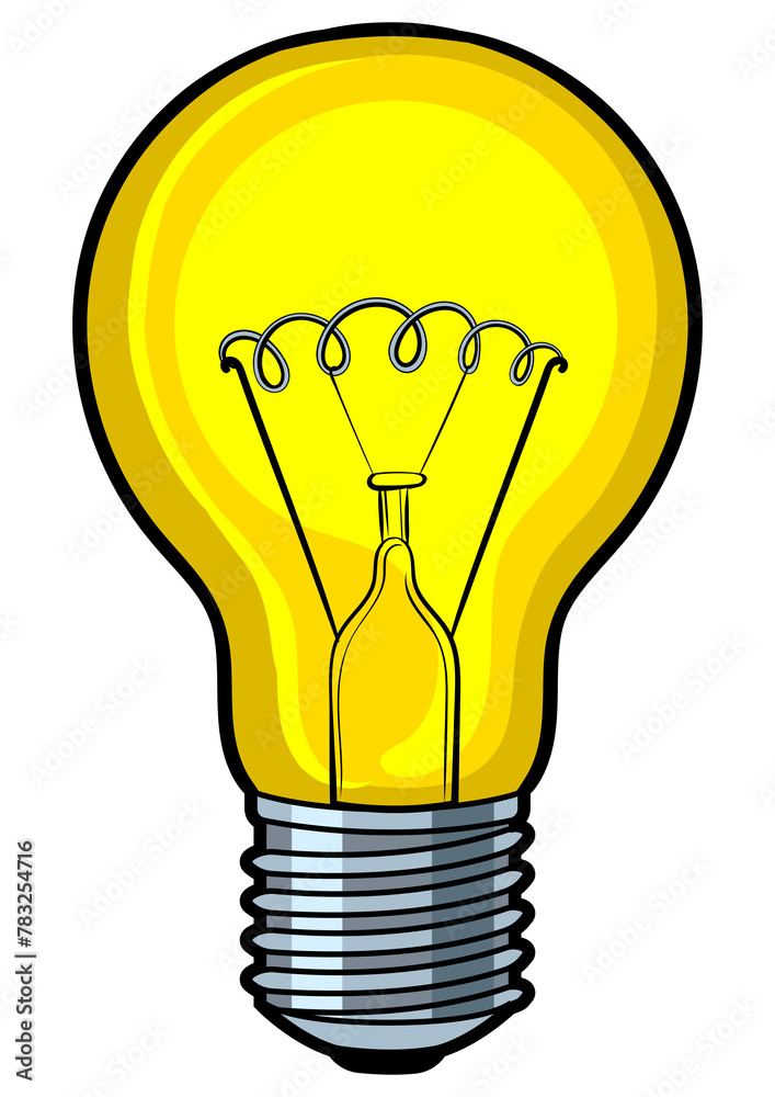 Lamp bulb shine pop art retro PNG illustration. Isolated image on white background. Comic book style imitation. Lamp bulb shine pop art retro PNG illustration. Isolated image on white background. Comic book style imitation.