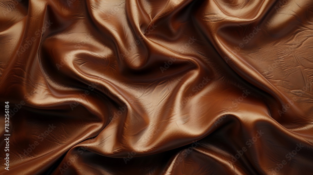 Smooth leather texture, rich brown, seamless, 2D flat material, for 3D art, oblique angle shot. Smooth leather texture, rich brown, seamless, 2D flat material, for 3D art, oblique angle shot.