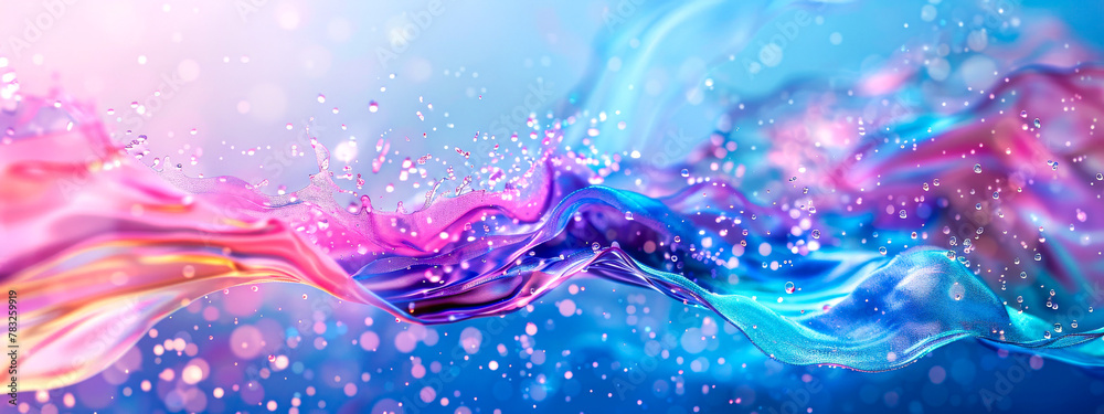 Vibrant Abstract Liquid Wave Background with Colorful Splash Vibrant Abstract Liquid Wave Background with Colorful Splash