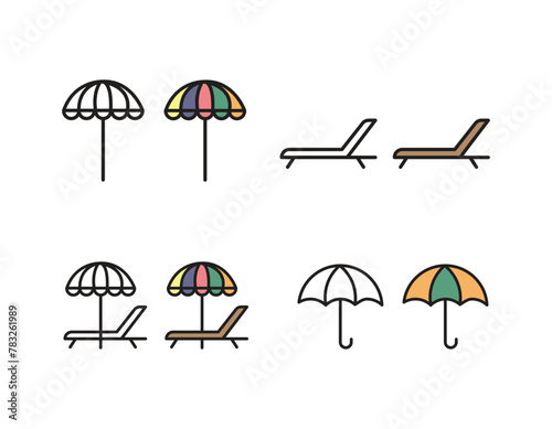 Summer Line Icons. Editable Stroke. Pixel Perfect. For Mobile and Web