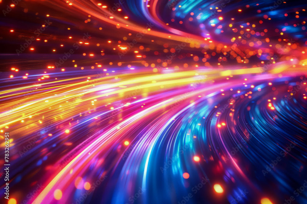 Vibrant Color Streaks and Glittering Particles Abstract Background Vibrant Color Streaks and Glittering Particles Abstract Background