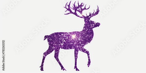 A simple silhouette of a deer against a white background. Perfect for various design projects