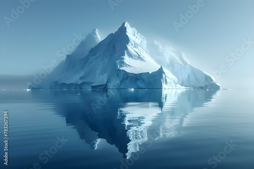 Wallpaper Mural Melting Serenity: Antarctic Ice Amidst Climate Crisis. Concept Antarctic wildlife, Ice formations, Climate change, Scientific research, Environmental conservation Torontodigital.ca