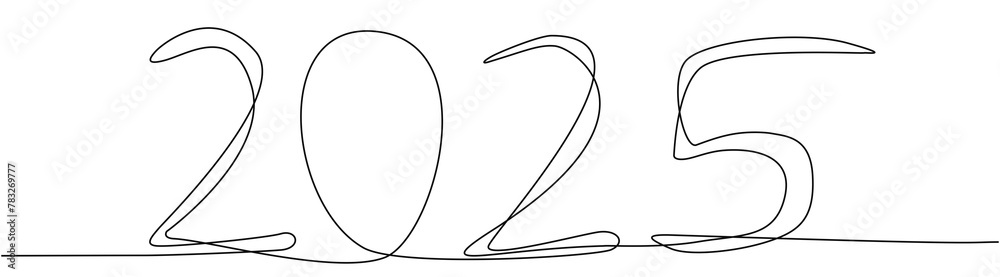 The new year is 2025, the year of the snake. linear numbers. winter holidays. background for the design. The new year is 2025, the year of the snake. linear numbers. winter holidays. background for the design.