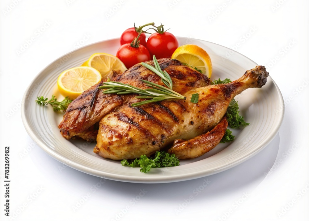 grilled chicken with vegetables, lemon grilled chicken with vegetables, lemon