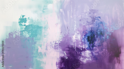 Tableau de peinture violet et vert menthe