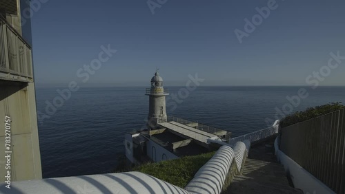 lighthouse on the coast of the Basque Country