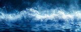 Mystical Blue Smoke Over Water Surface - Abstract Background