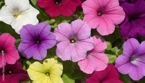 A-Cluster-Of-Cheerful-Petunias-In-Various-Shades- 3 © Mimi