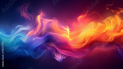 Abstract colorful background with flames