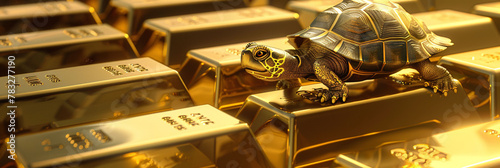 Turtle on Gold Bars