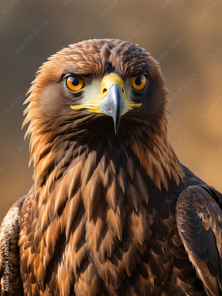 Obraz premium Golden eagle's mystical gaze