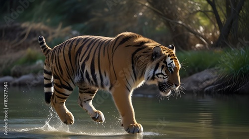 2 Tiger springen .Generative AI