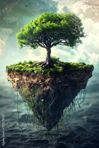 Tree-topped island