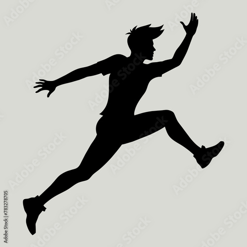 silhouette of person jumping
