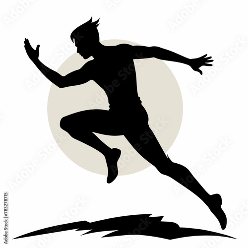 silhouette of a person jumping