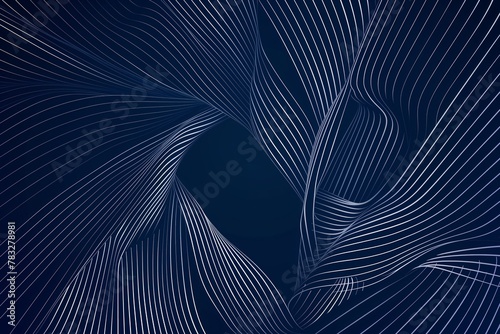 This image showcases a dynamic flow of monochromatic lines creating a mesmerizing visual wave, suitable for concepts of rhythm and fluidity in design.