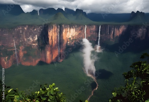 A view of the Angel Falls in South America