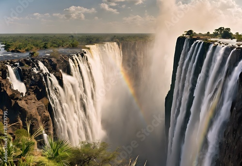 A view of the Victoria Falls in Africa