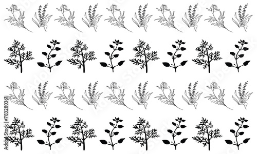 Dead tree silhouettes, dying black scary trees forest illustration, Coconut trees Silhouette Vector set isolated on white background
Tree silhouettes Free Vector.
