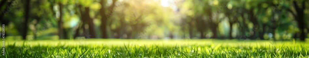 Blurry view of grass and trees Blurry view of grass and trees
