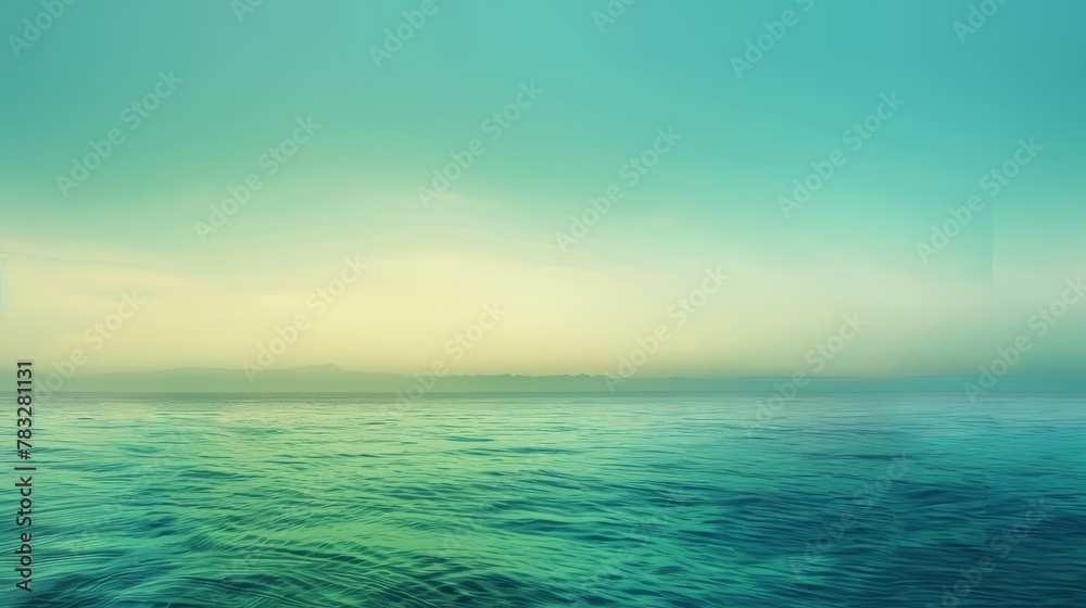 A gradient background transitioning smoothly from blue to green, creating a serene and tranquil ambiance