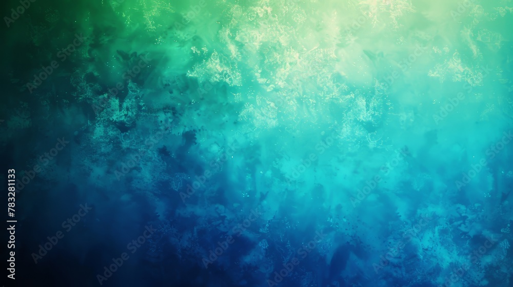 A gradient background transitioning smoothly from blue to green, creating a serene and tranquil atmosphere