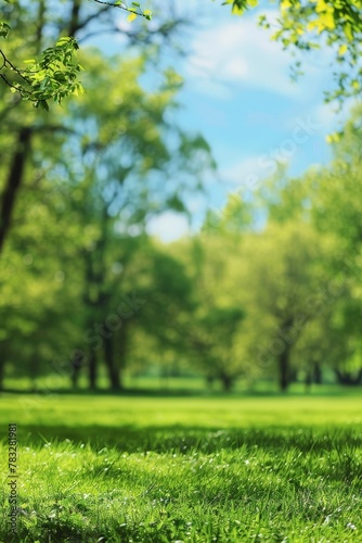 Lush green park with trees © BrandwayArt