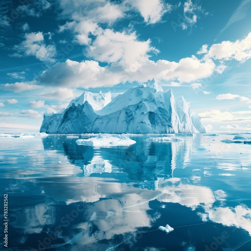 Massive iceberg drifting in the ocean © BrandwayArt