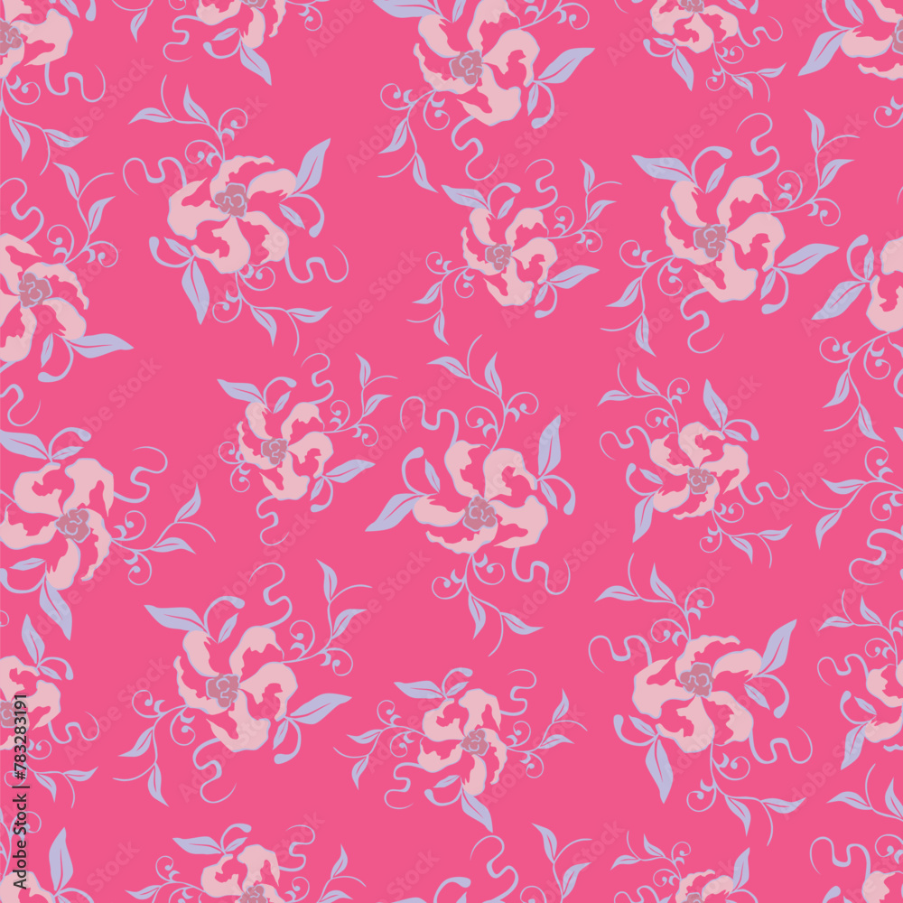 Seamless abstract floral wallpaper pattern design